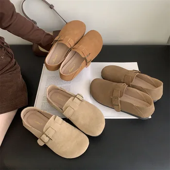 Slip On Shoes For Women Round Toe Autumn Modis Casual Female Sneakers Flats Slip-On Fall Comfortable New 2023 Summer Dress Micro
