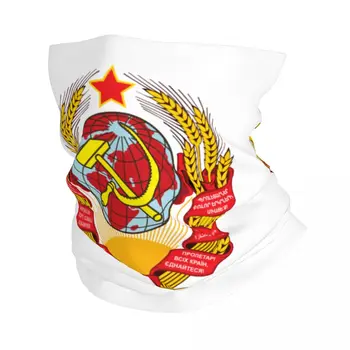 Sovietų Sąjungos herbas Žieminis galvos apdangalas Kaklas Šiltesni vyrai Moterys Slidinėjimo bėgimo vamzdžio šalikas CCCP Rusija Veidas Bandana Gaiter