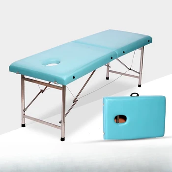 Speciality Folding Massage Bed Therapy Metal Minkyt Beauty masažinė lova Portable Adjust Lettino Estetista salono baldai BL50MB