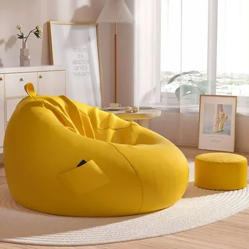 Spurga Minimalistinė Tingi sofa Apvali klasikinio itališko dizaino pupelių krepšys Individualus debesų burbulas Divani da Soggiorno Namų baldai