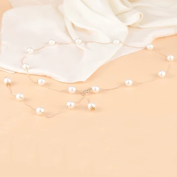 Subtilūs perlų dekorai Juosmens diržas Moterų reguliuojamas diržas su perlų metaliniu diržu Plona juosmens juosta Spalvingas vintažinis romantiškas