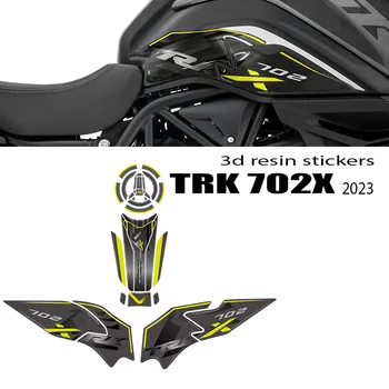 Suderinami Trk702x priedai Motociklų 3D gelio epoksidinės dervos lipduko bako pagalvėlės apsaugos rinkinys, skirtas Benelli TRK 702X 2023-