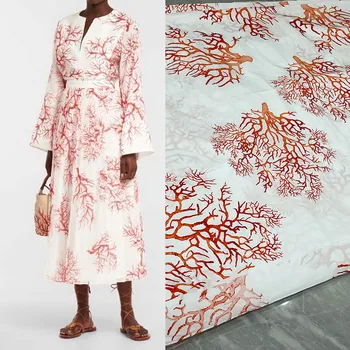 Summer Thin Perspective Šifono audinio prekės ženklas Mados dizainas Spausdintas poplino medvilninis audinys suknelių siuvimui pagal skaitiklį didmeninė prekyba