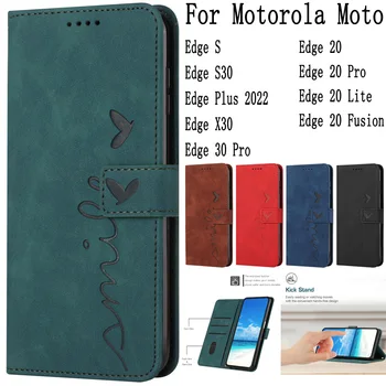 Sunjolly Mobiliųjų telefonų dėklų dangteliai, skirti Motorola Moto Edge S S30 Plus 2022 x30 30 20 Pro Lite Fusion dėklo dangteliui Coque Flip Wallet