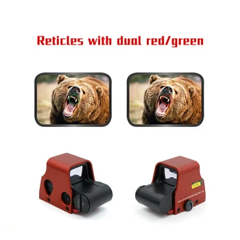 Tactical 553 Red Green Dot Holographic Sight Scope Hunting Optical Collimator Sight Riflescope su 20mm laikikliu medžioklei