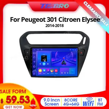 Tiebro išpardavimas 60% nuolaida 2DIN automobilinis radijas Peugeot 301 Citroen Elysee 2014-2018 Android 10 Headunit Autoradio GPS