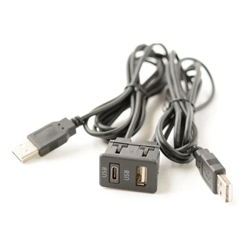 transporto priemonės prailginimo skydelio kabelis USB tipo C maitinimo adapteris telefonui F19A