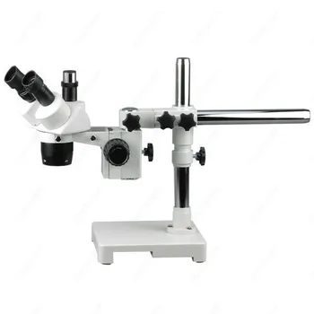 Trinokulinis stereo mikroskopas--AmScope tiekia 20X-30X-40X-60X trinokulinį stereo mikroskopą ant vienos rankos strėlės stovo