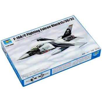Trumpeter 03911 1/144 Scale F16 F-16A/C Fighting Falcon Block 15/30/32 Fighter Military Toy Assembly Plastic Model Building Kit