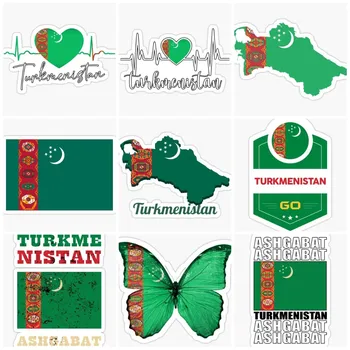 Turkmėnistano vėliavos žemėlapis Lipdukas Sieninis kambarys Sunkvežimis Motociklų langų priedai Automobilių stiklas Dviračių furgonas Lenktynių kemperis Bekelės lipdukas