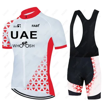 UAE Team Cycling Jersey Set Summer Cycling Clothing MTB Bike Clothes Uniform Maillot Ropa Ciclismo Vyriška sportinė apranga Dviračio kostiumas