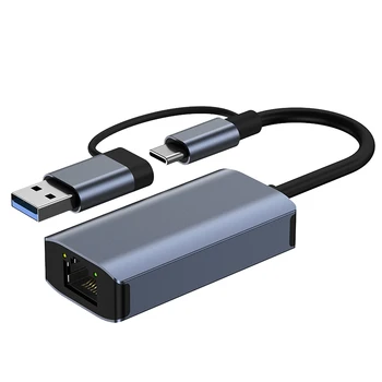 USB 3.0 Gigabitinis eterneto adapteris USB C RJ45 tinklo plokštės tinklo plėstuvo kabelio skirstytuvas