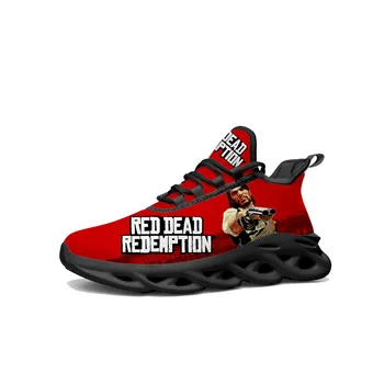 Vaizdo žaidimas Red Dead Redemption Flats Sportbačiai Vyrai Moterys Paauglės Sportiniai bėgimo bateliai Aukštos kokybės siuvėjai Suvarstomi bateliai