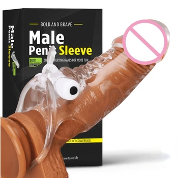 Varpos erekcija Daugkartinio naudojimo vyrų varpos rankovės sekso žaislai vyrams Dildo padidinimas Suaugusiems produktai Atidėti ejakuliaciją Gaidžio žiedas