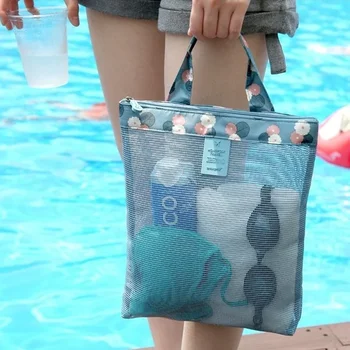 Vasaros maudymosi paplūdimio krepšys maudymosi kostiumėlis tinklinis laikymo krepšys tinklinis laikymo krepšys tualeto reikmenų krepšys sportinė rankinė maža
