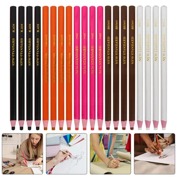 Vaško pieštukai Kinijos žymekliai spalvingi: 20vnt Nulupkite riebalų pieštukus Daugiafunkciai piešimo žymėjimo vaško pieštukai medžio metalui