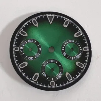 VK63 Ratukas Juoda/mėlyna/žalia/karis Be logotipo Žalias šviečiantis ciferblatas 29,5 mm tinka tik japoniškiems VK63 kvarcinių laikrodžių priedams