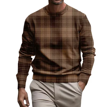 Vyriški spausdinti džemperiai lauke Etniniai spausdinti laisvi ilgomis rankovėmis футболки мужские Camisetas Masculino 2023
