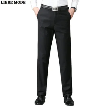 Vyriškos vasaros kostiumo kelnės Juoda Pilka Burgundijos Korėjos mada Slim Business Oficialios kelnės Tiesios biuro vyriškos vestuvinės ilgos kelnės
