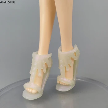 White Fashion Doll Batai Monster High Doll High Boots Heel Shoes 1/6 Dolls Accessories Booties For Ever After High Kids Toys