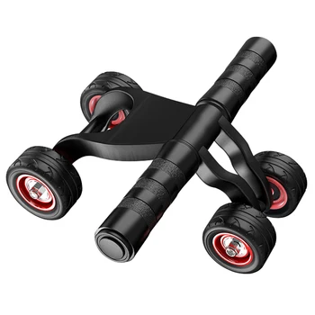 Wholesale Gym Fitness Four PU Wheels Double Bearing AB Wheel Roller For Abdominal Exercise AB ratas