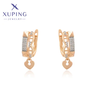Xuping Papuošalai Naujas atvykimas Elegantiškas Paprasta forma Mada Aukso spalvos auskarų vėrimas Auskaras moterims Lady Kalėdų vakarėlio dovana A00900887