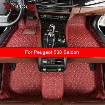 YOGOOGE individualūs automobilių grindų kilimėliai Peugeot 508 sedano automobilių aksesuarams pėdų kilimui