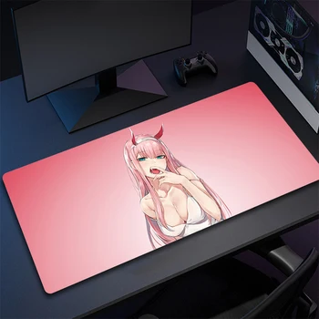 Zero Two Darling In The FranXX Gaming Mouse Pad Office Rubber Desk Mat Gaming Mouse Mat Anime Large Mousepad Gamer Keyboard Pads