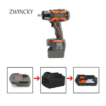 ZWINCKY akumuliatoriaus adapteris, skirtas Milwaukee 18V konvertuoti į Ridgid / AEG 18v ličio jonų baterijų įrankių elektrines gręžimo mašinas