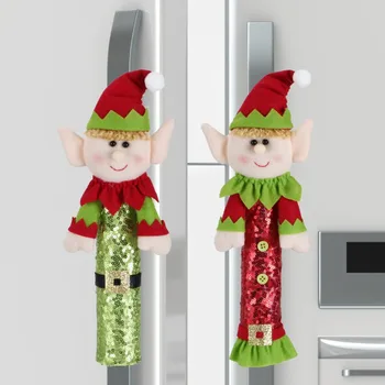 Šaldytuvo rankena Pirštinės Kalėdų elfas Lėlė Vyrų ir moterų poros dovanoja kalėdines dekoracijas