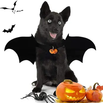 Šikšnosparnio sparnai šunims Cosplay šikšnosparnio kostiumas Helovinui Lengvas patogus naminis šikšnosparnio sparno kostiumas Naminių gyvūnėlių kostiumai Makiažo vakarėliui