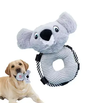 Šuniukų kramtomieji žaislai dantims minkštas šuo Pliušinis girgždantis žaislai Šunų agresyvūs kramtomieji žaislai su garsu Šunų virvės žaislai Šunų kramtomosios virvės žaislai